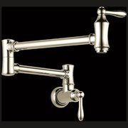 Delta Kitchen Sink Single hole wall mount installation Hole, Polished Nickel Finish 1177LF-PN